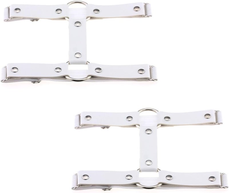 TISDA 2pcs Punk Leather Garter Elastic Stud Leg Garter Belt - Image 1
